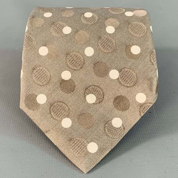 GIANFRANCO FERRE One  Grey White Dots Silk Tie - Picture 1 of 5